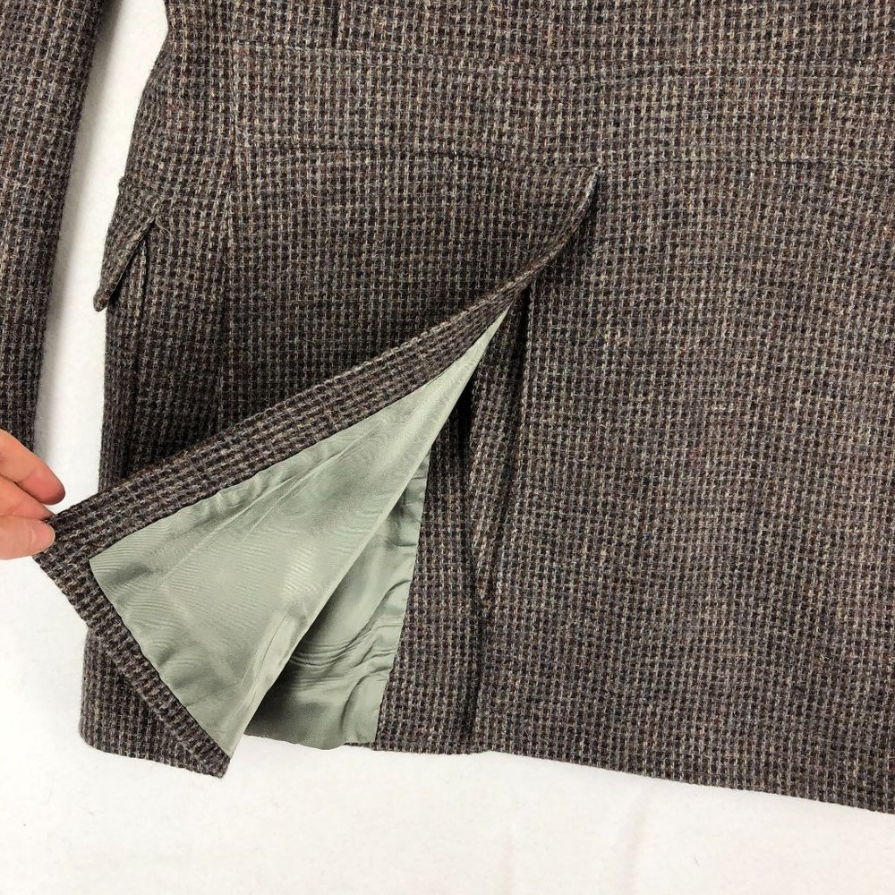 Pendleton VTG Men's Size 42T Brown Grey Virgin Wool Two-Button Blazer Jacket - Picture 11 of 11